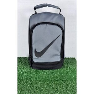 Nike Fuel Pack Insulated Lunch Bag Gray Black Dual Compartment‎ Swoosh Logo Tote